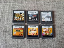 Nintendo DS Game Bundle x6 Loose Cartridges - Smackdown 2010, Power Rangers, PES