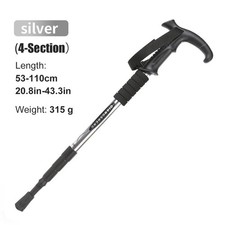 3-Section Telescopic Anti-shock Trekking Walking Pole Hiking Stick