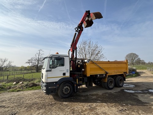 Man 340 6x4 tipper grab - man,