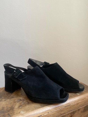 Vintage 90s gabor black suede - 90s,