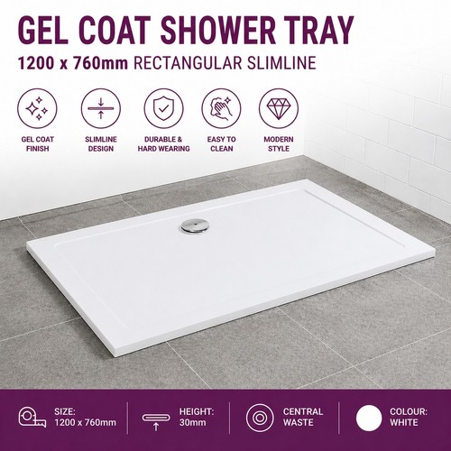 Gel coat shower tray 1200 - tray,