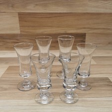 Set of 6 Clear Glass Sherry