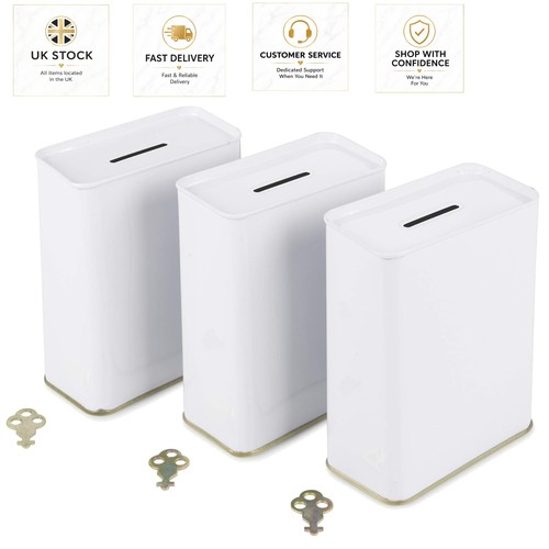 Secure blank white tin - white,