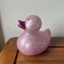 Pink Glitter Bath Duck Large