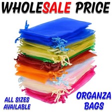 50-500Pcs Organza Gift Bags