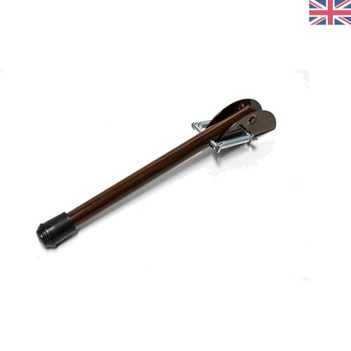 Elegant brown spring door stop - door,