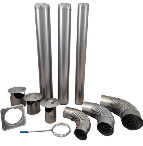 Steel flue pipe elbow - 4", 6"