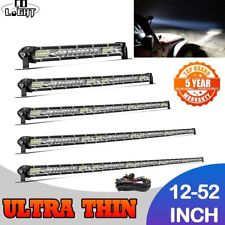 12 22 32 42 52'' Super Slim Led Light Bar Offroad Driving Truck 4x4 ATV 12V 24V