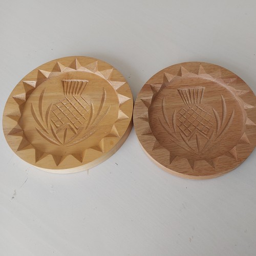 Two wooden shortbread moulds - two,