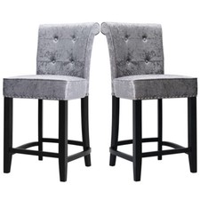 Crushed Velvet Bar Stools