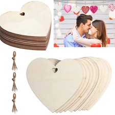 10/30/50x Wooden Hearts Shape