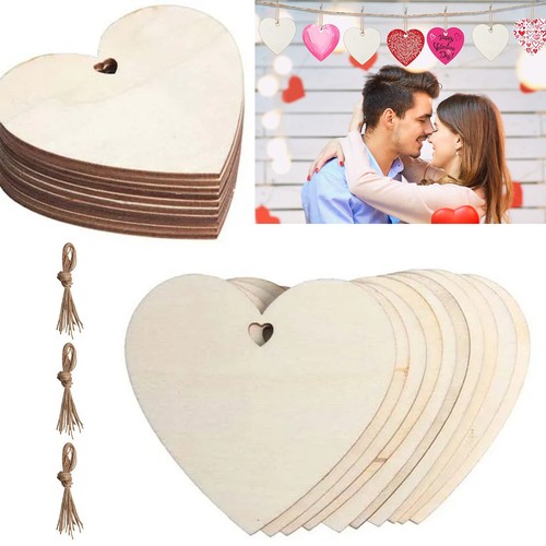 50x wooden hearts shape - 10/30/50x,