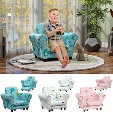 Kids Sofa Set Toddler Armchair with Footrest, Children Couch Chair