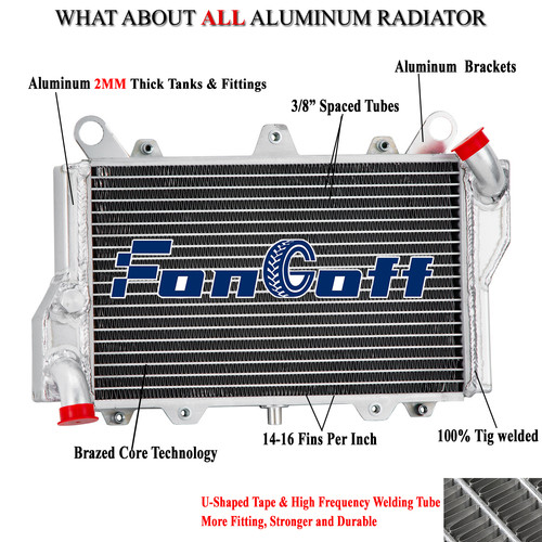 Core aluminum radiator for - 2-core,