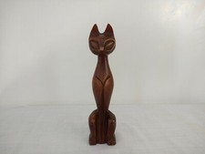Vintage Handmade Wood Cat