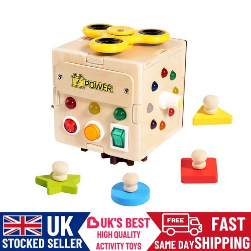 Wooden 6in1 montessori busy - 6in1,