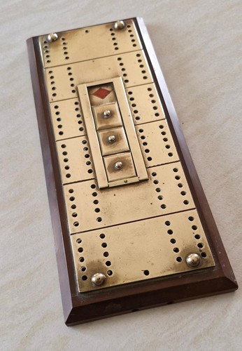Antique brass cribb board with - board,