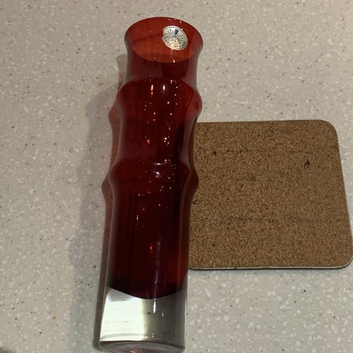 Swedish glass art vibrant red - art,
