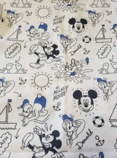 Disney Fabric For Face Masks Crafts Mickey Mouse Donald Duck Sail Boats Cruise