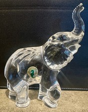 Waterford Crystal Elephant Statue Paperweight 7” Tall