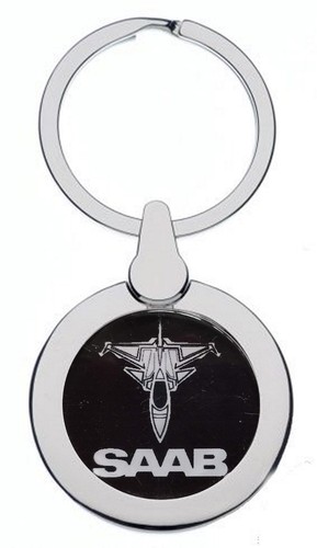 Saab jet chrome keyring - saab,
