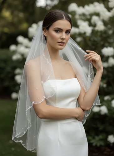 Veil bridal ivory elegant - veil,