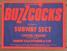 Buzzcocks Capital Theatre Mega Rare UK 1978 ORIG Promo Fly Poster +COA Punk PIL