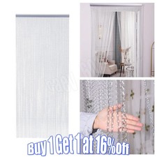 Aluminium Door Fly Screen Metal Chain Curtain Insect Pest Blinds 215 x 90cm