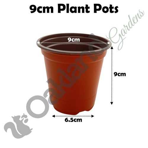9cm plant pots round - round, plastic