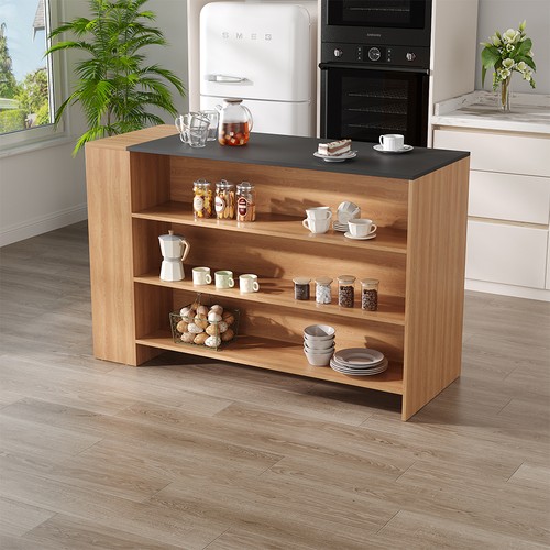 Wooden kitchen island unit - kitchen,