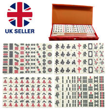 Vintage Chinese Mahjong Set Traditional 146 Tiles Mah Jong Game Set Case Box,UK