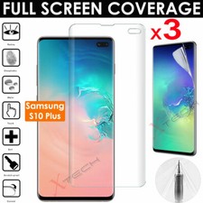 3x FULL SCREEN Face Curved fit TPU Screen Protectors For Samsung Galaxy S10 Plus