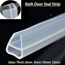 U-Type Bath Door Shower Screen Seal Strip Edge Protection Strip for 6-12mm Glass