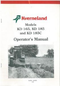 Kverneland mower kd165 kd185 - kverneland,