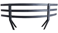 COAL SAVER CLIP ON 16" LARGE FIRE GRATE FIREPLACE CURVED METAL GUARD PROTECTOR