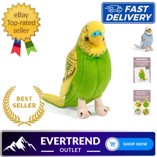 Cuddly budgerigar plush toy - budgerigar,
