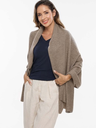 Cashmere taupe scarf - taupe,