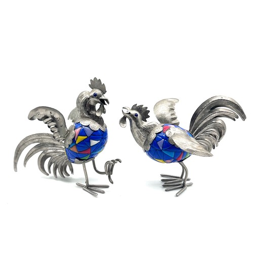 Pair silver metal - of,