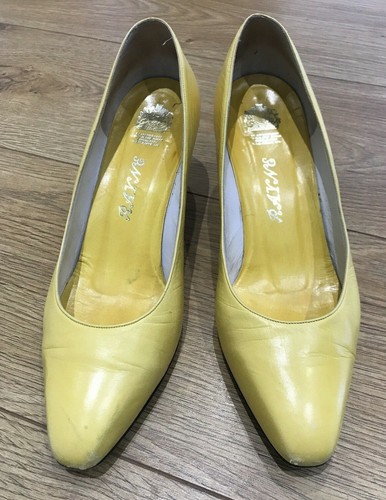 Vintage 1980s yellow leather - 1980s,