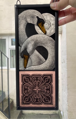 Stained glass suncatcher - stained, panel