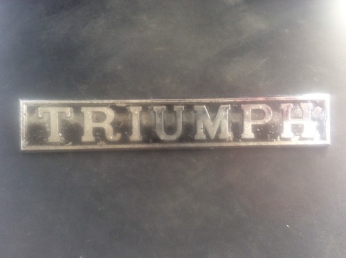 Vintage original metal triumph - vintage,