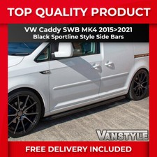 FITS VW CADDY MK4 2015>2021 SIDE BARS BLACK SPORTLINE STYLE SWB OEM QUALITY