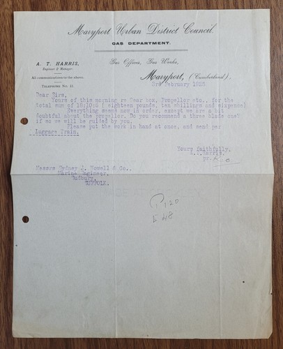 1925 maryport gas works - 1925,