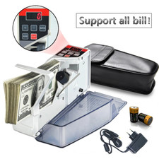 Portable Money Counter- Mini Bill Cash Counting Machine, UK Plug, Multi-Currency