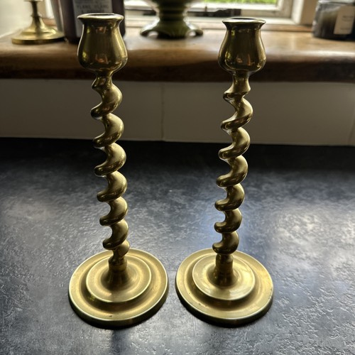 Vintage pair brass gold - pair, of