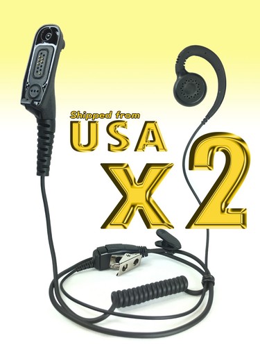 Swivel earpiece ptt - 2x, w/