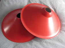 Two red metal IKEA kitchen