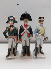 3 Vintage Porcelain Napoleonic French Army Soldier Figurines