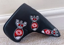 Original Odyssey Black Rocket Swirl Blade Putter Head Cover Magnetic Closure UK 
