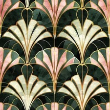 20x Green Pink Pastel Art Deco